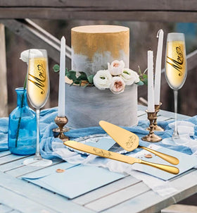 Bltnever engraved Mr and Mrs champagne glasses romantic personalized touch.
