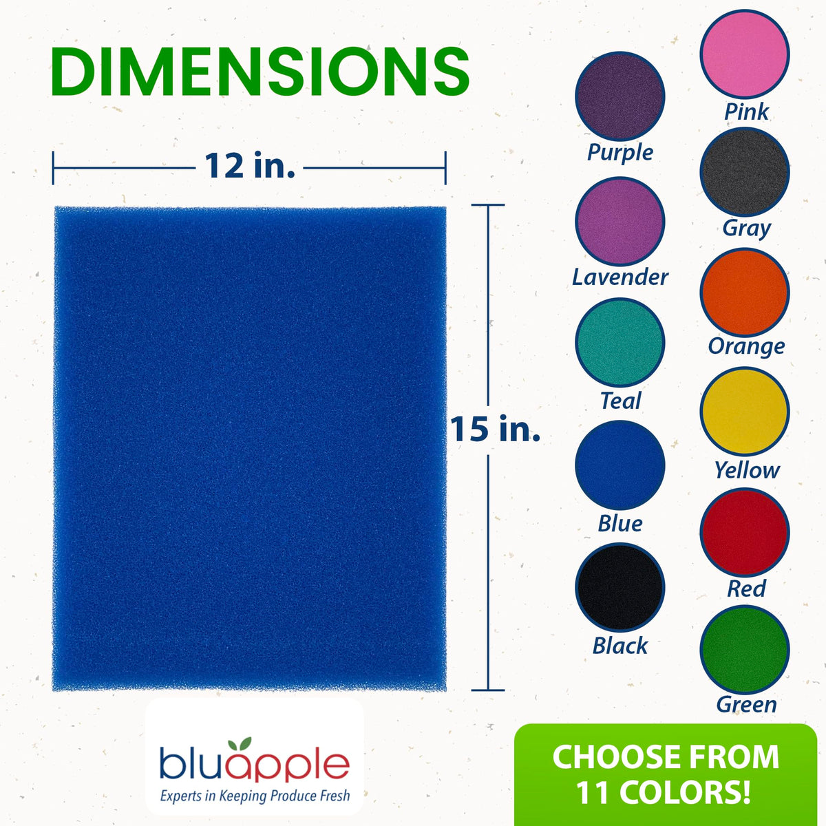 BluApple FreshMats air circulation blue promotes airflow for longer-lasting freshness.