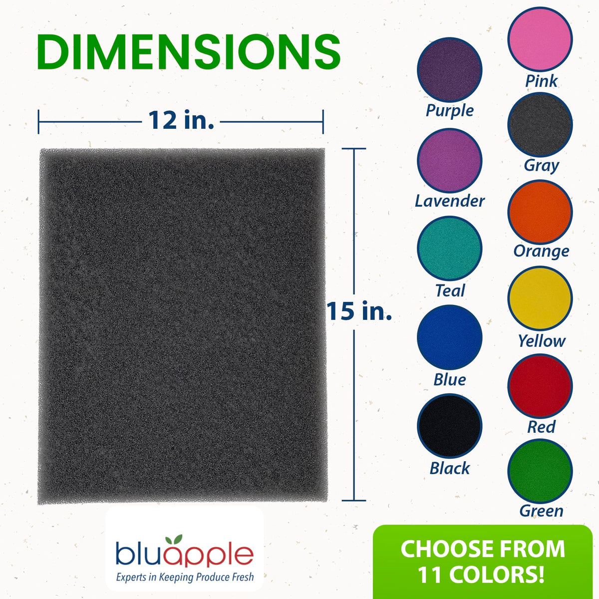BluApple FreshMats anti-bruising liner cushions produce to reduce damage.