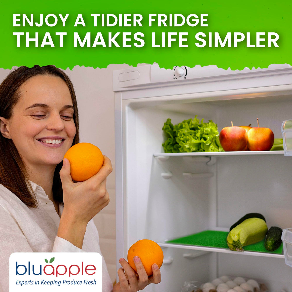 BluApple FreshMats easy-clean design stays fresh after washing.