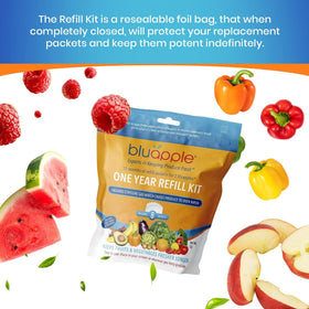 BluApple refill kit eight packets ready for ninety-day replacement