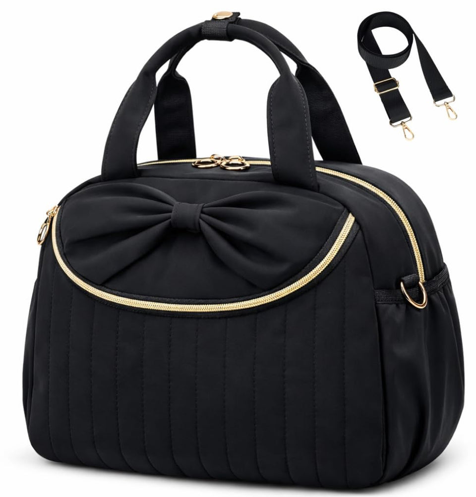 Bluboon lunch bag with bow detail, stylish for work and daily use
