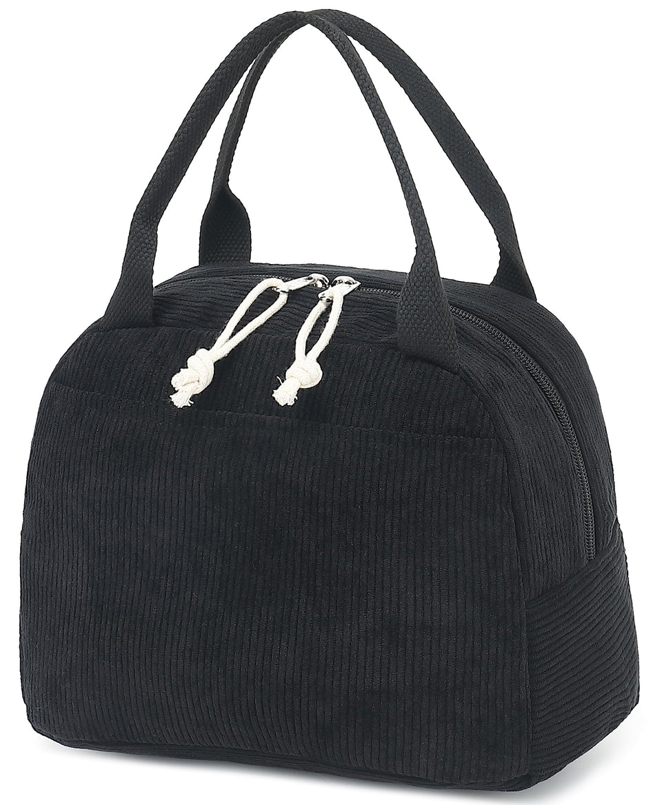 Bluboon lunch bag with front pocket keeps keys and cards organized for work
