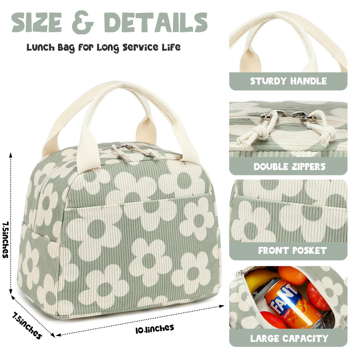 Bluboon insulated lunch bag interior shows temperature-friendly lining for fresh meals.