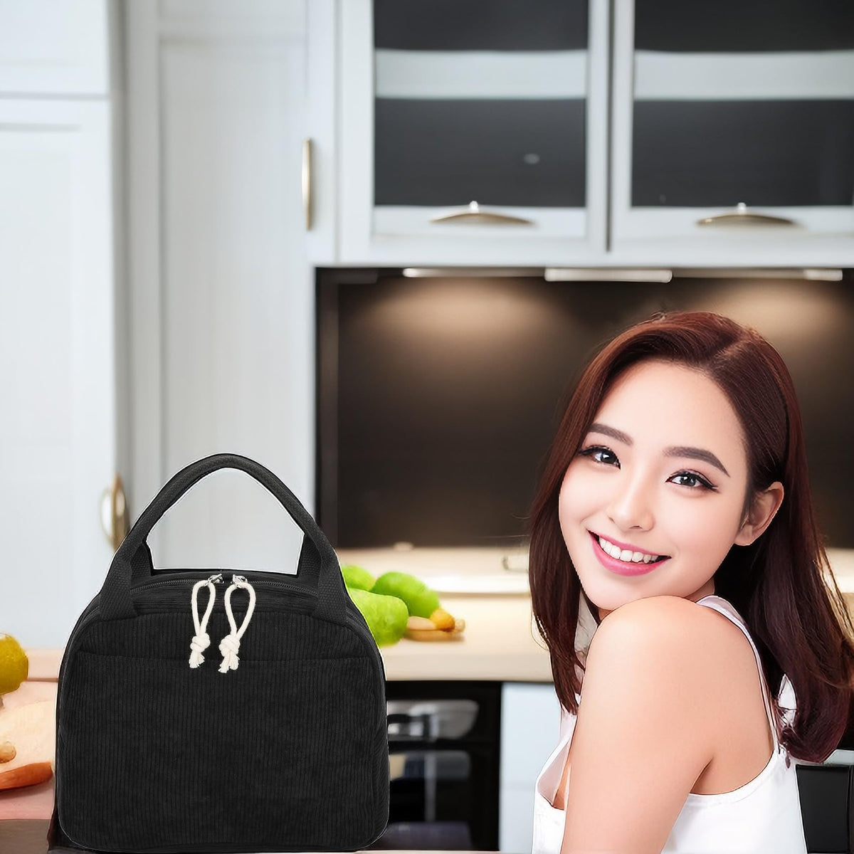Bluboon multi-use lunch bag doubles as a tote for snacks or cosmetics