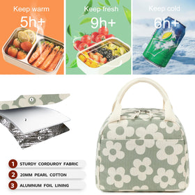 Bluboon lunch bag padded handle enables easy carrying.