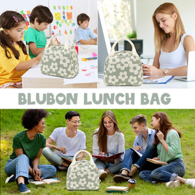Bluboon lunch bag zipper detail demonstrates durable, smooth opening.