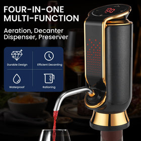BLUBYEES wine decanter aerator dispenser ready for effortless serving.
