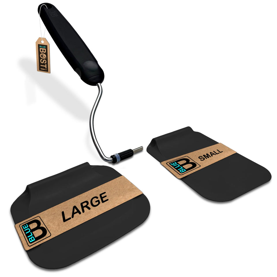 Blue Bosti Adaptula angle spatula seven-position setup for versatile flipping