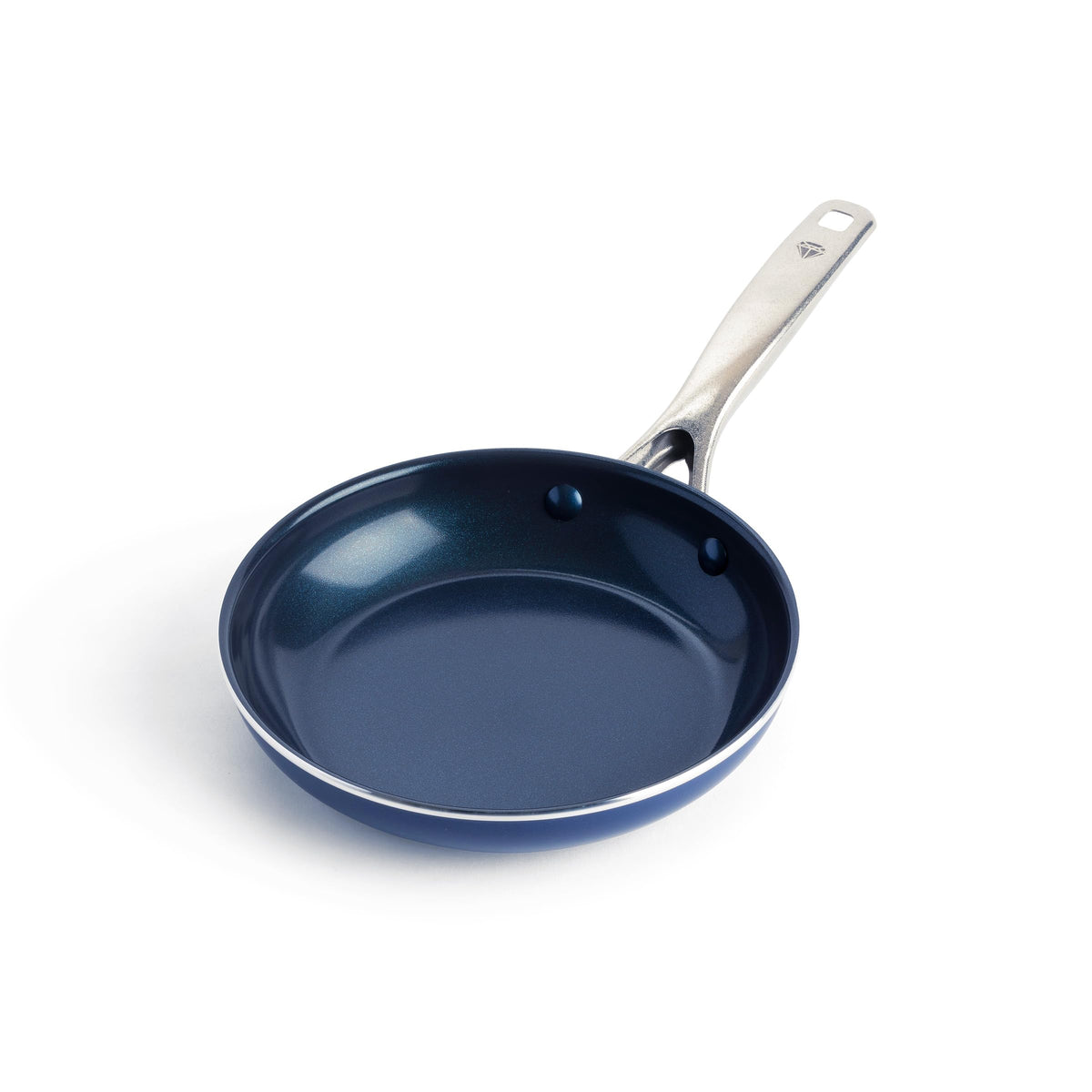Blue Diamond 8-inch frying pan top view for quick weeknight meals.