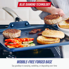 Blue Diamond durable base prevents warping for long-lasting performance