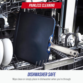 Blue Diamond oven-safe up to 600°F enables versatile broiling