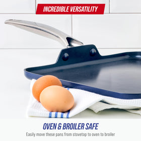 Blue Diamond toxin-free nonstick pan for healthier cooking options