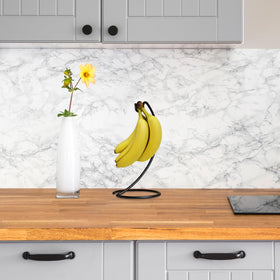 Blue Donuts banana hanger rust-resistant construction for indoor and outdoor spaces.