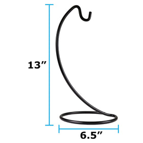Blue Donuts banana hanger with a sturdy base prevents tipping on the counter.