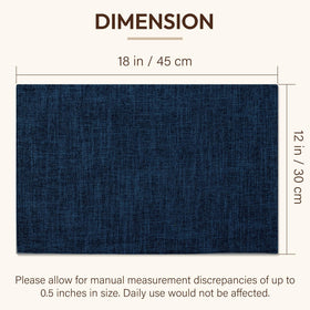 Blue Forest navy placemats ideal for indoor or outdoor dining decor.