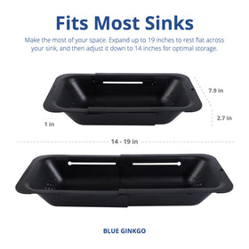 BLUE GINKGO dishwasher-safe colander cleans easily and resists rust