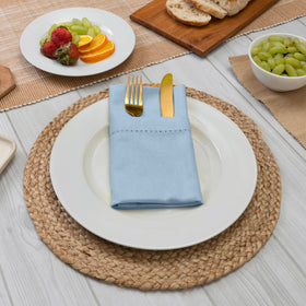 Blue Needles cotton napkins are easy to care for and machine washable.
