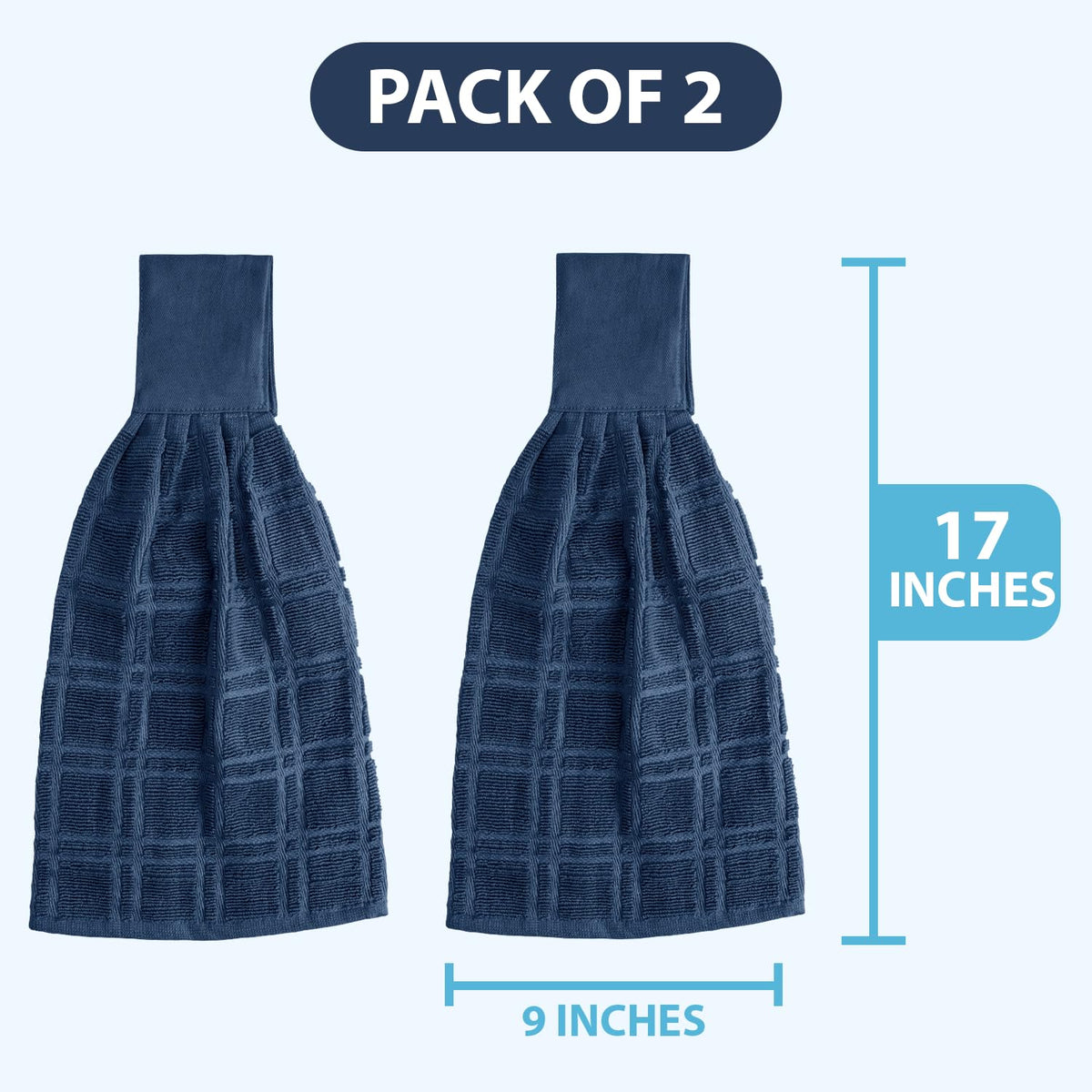 Blue Needles 9x17 towels provide a compact, practical size for hand drying.