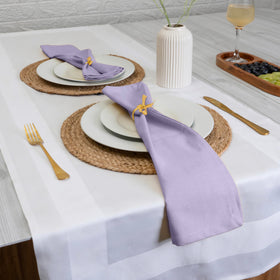 Blue Needles lavender napkins offer a reusable eco-friendly dining option.