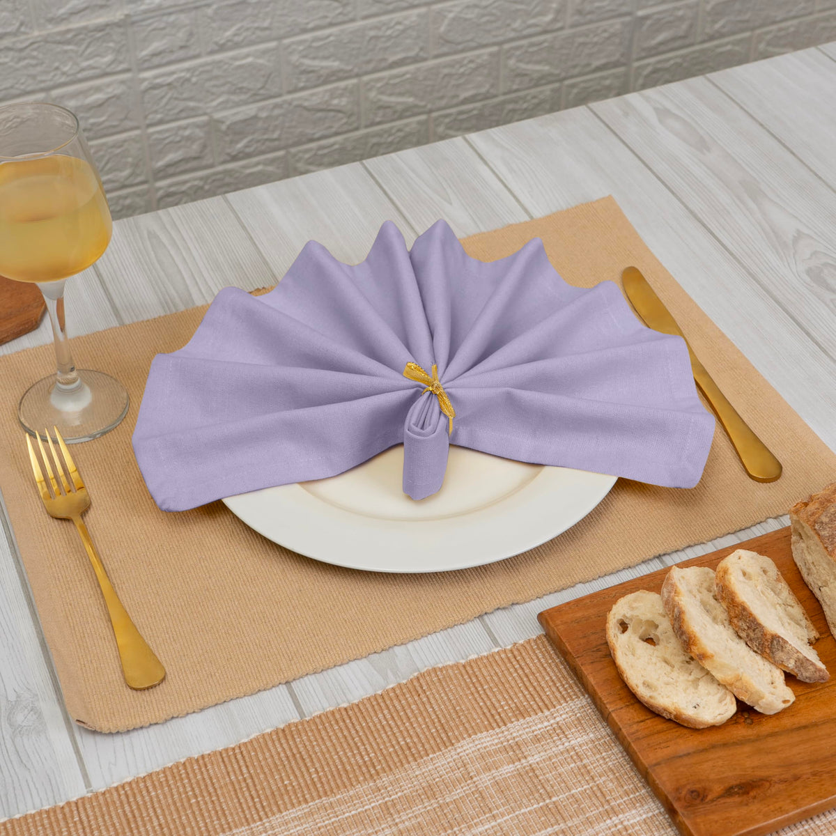 Blue Needles table setting adds spring Easter color to celebrations.