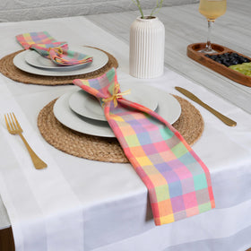 Blue Needles buffalo plaid napkins suited for weddings and parties.