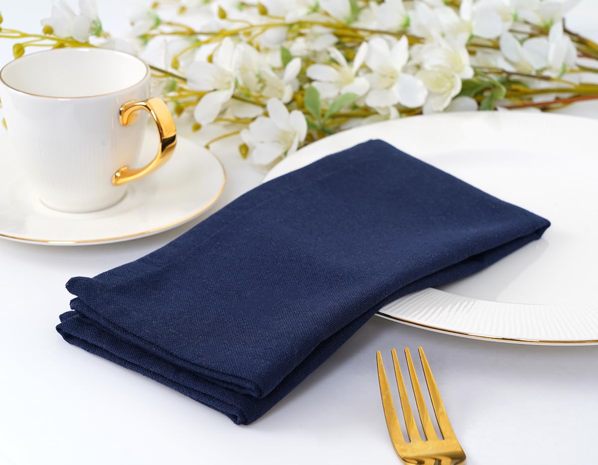 Blue Needles navy napkins multi-purpose for bread baskets and decor