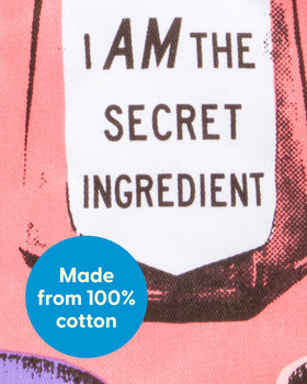 Blue Q B*tch I Am The Secret Ingredient oven mitt inside insulation keeps hands cooler