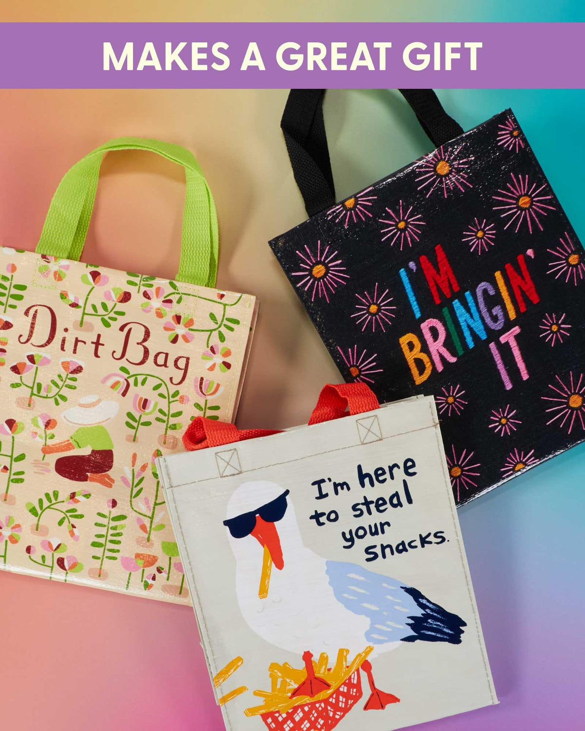 Blue Q Handy Tote gift ready bag that supports environmental initiatives