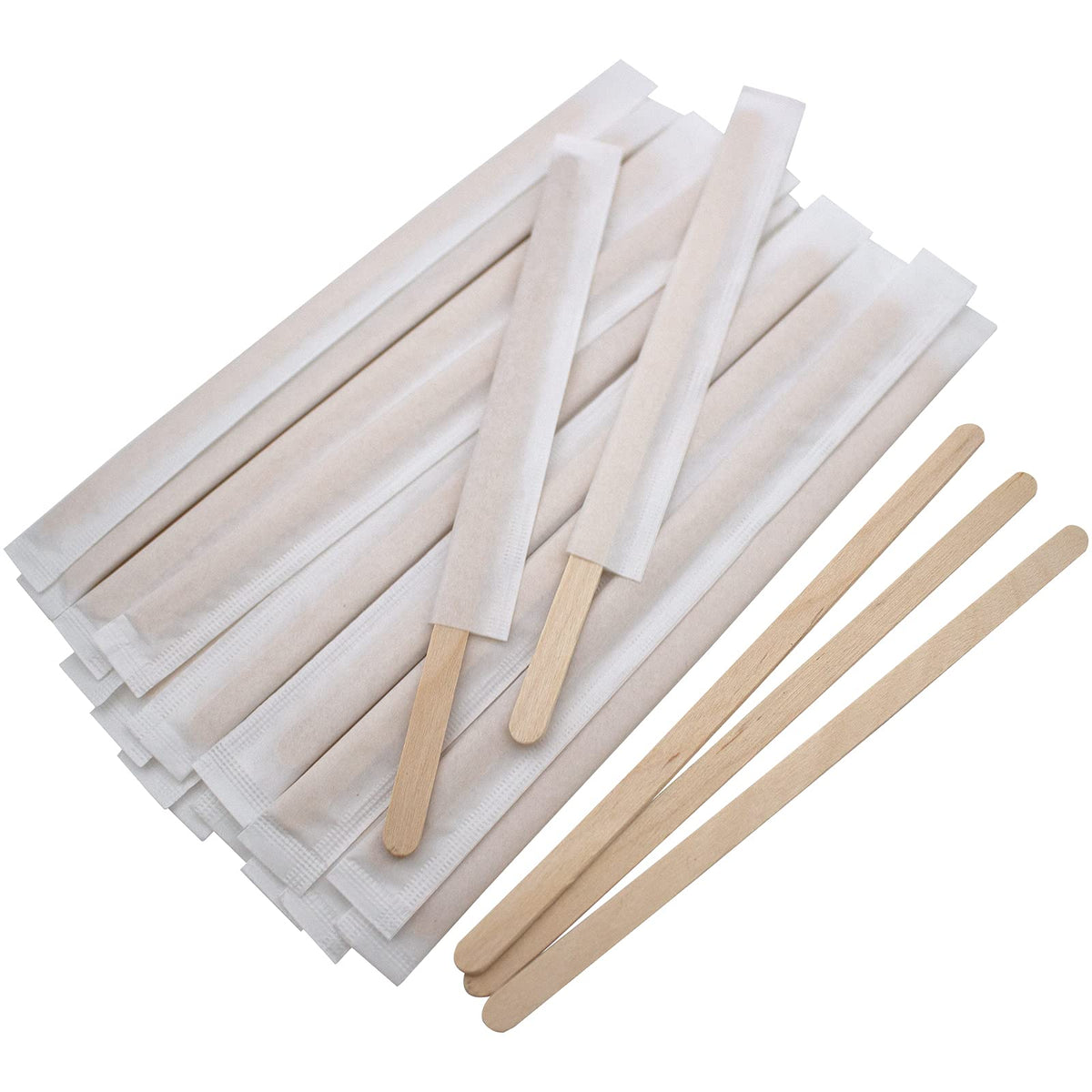 BLUE TOP wooden coffee stirrers 7 inch pack, smooth and sturdy for safe stirring.