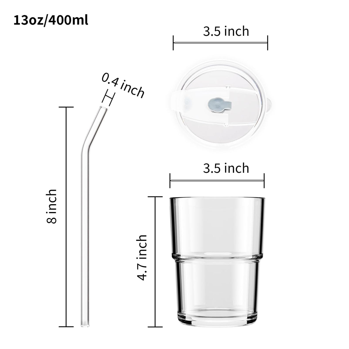 BluePolar thick-wall glass and glass straw support durable, healthy daily use