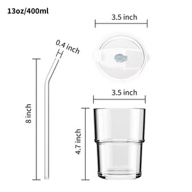 BLUEPOLAR top-rack dishwasher-safe glass tumbler for easy cleanup.