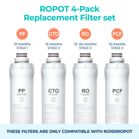 Bluevua RO100ROPOT CTO filter reduces odors for fresher water.