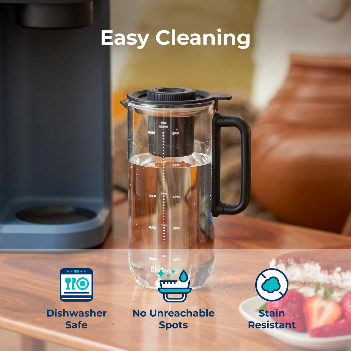 Bluevua RO100ROPOT-Lite Carafe compact design for small kitchens