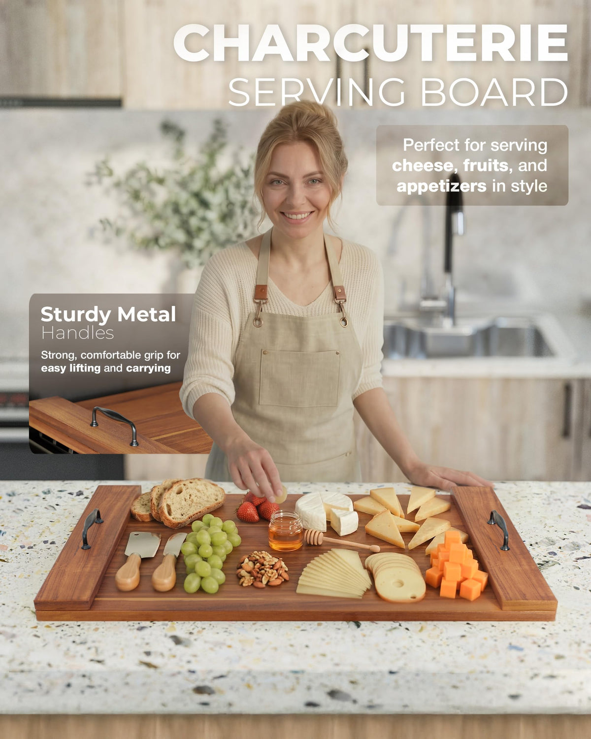 BLUEWEST noodle-board-cover serves as a portable serving tray for gatherings.