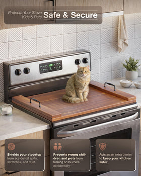 BLUEWEST durable stove-cover construction supports heavy pots confidently.
