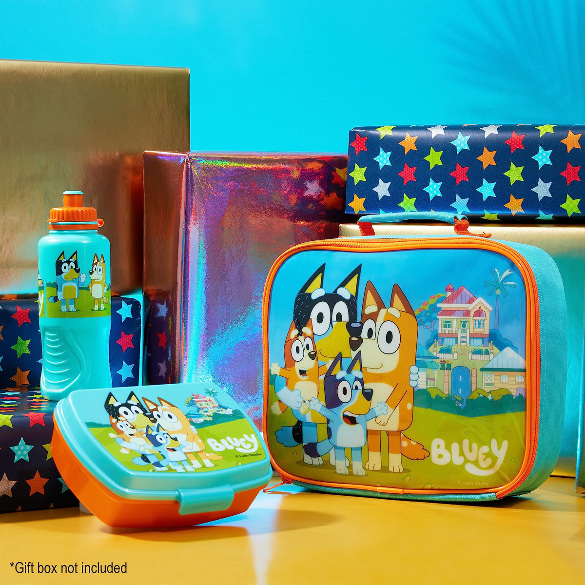 Bluey snack box interior view with organized compartments for easy packing