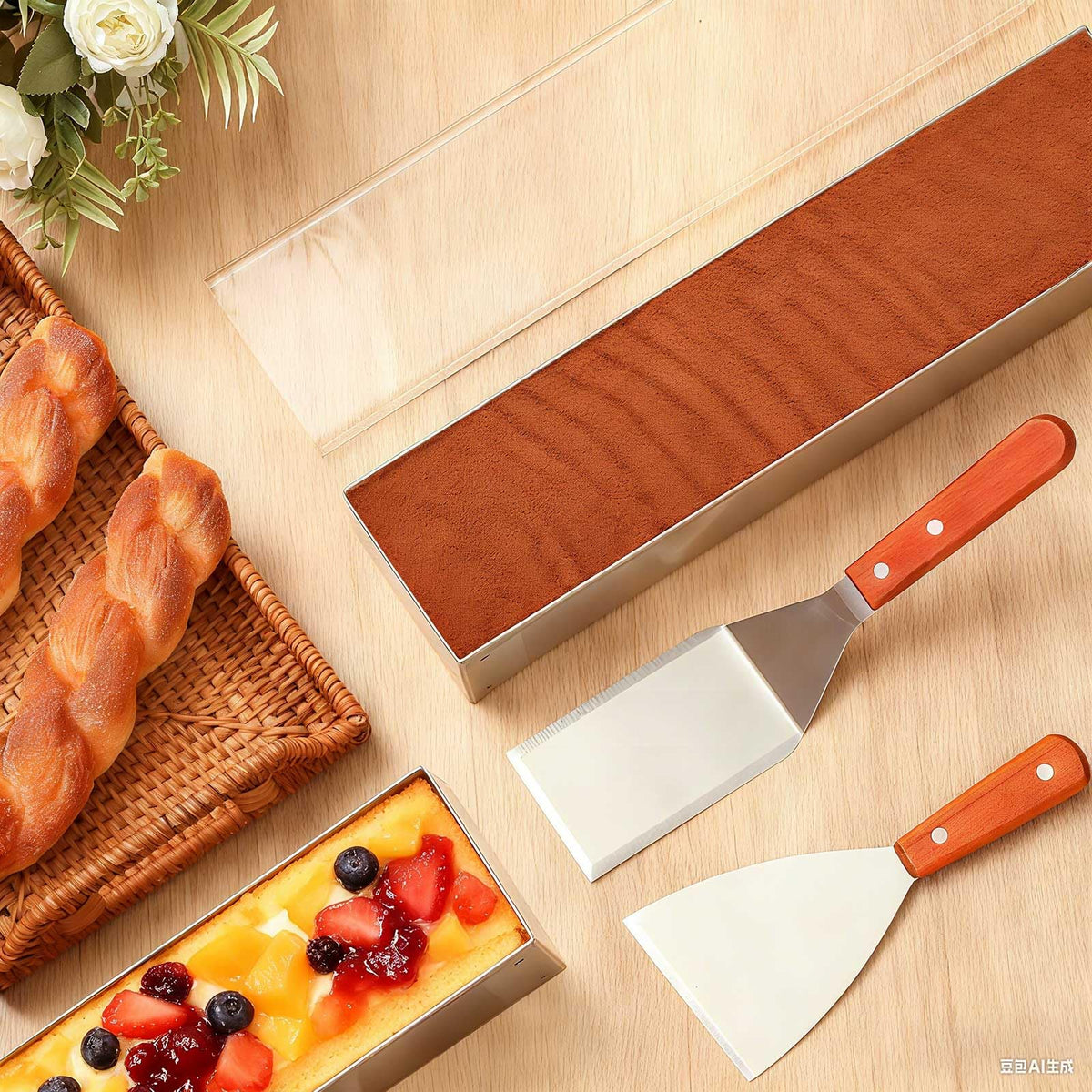 Blushtier tiramisu pan stainless steel build withstands high oven temperatures