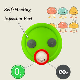 Bluwtpoclan 20mm self-healing injection port for easy inoculation.