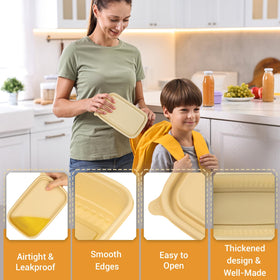 Bmboryxa stackable lunch containers save cabinet space.