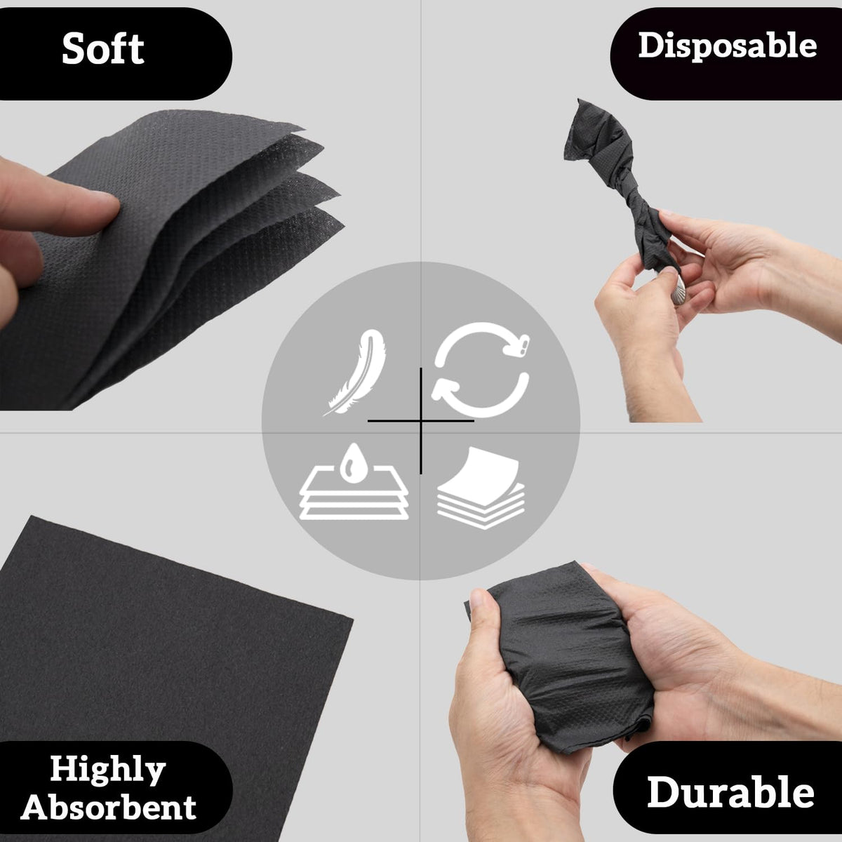 B.M.E biodegradable disposable napkins for eco-friendly events and daily use