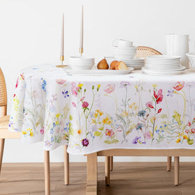 Bnejvif Spring Floral oval tablecloth waterproof for easy cleanup and protected surfaces