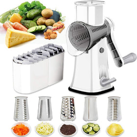 BNUNWISH rotary grater base and handle for stable, safe grating.