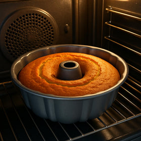 BNYD 10-inch fluted tube pan dishwasher-safe for hassle-free cleanup.