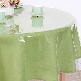 BNYD transparent vinyl protector on round table surface with visibility