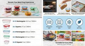 Bo-Toys borosilicate glass containers withstand reheating in the microwave.