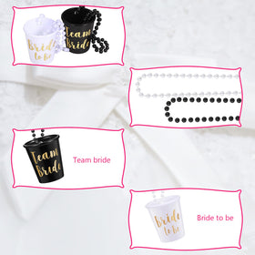 Boao bride shot glass white detail, standout bridal shower accessory.