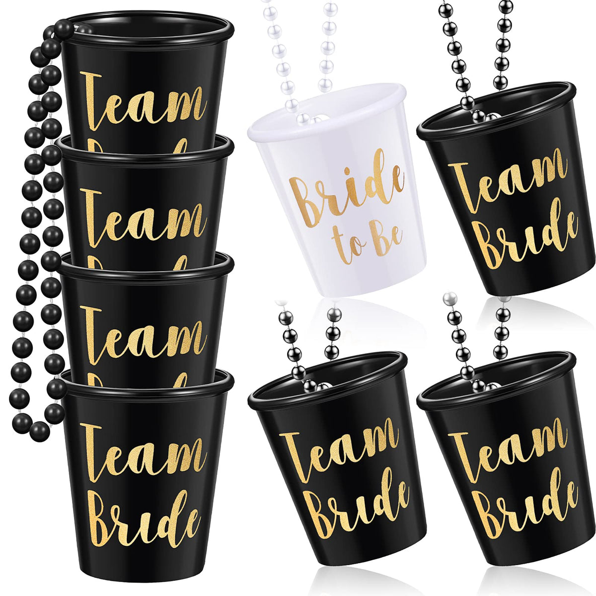 Boao bride shot necklace in black packaging, ready-to-wear party favors.