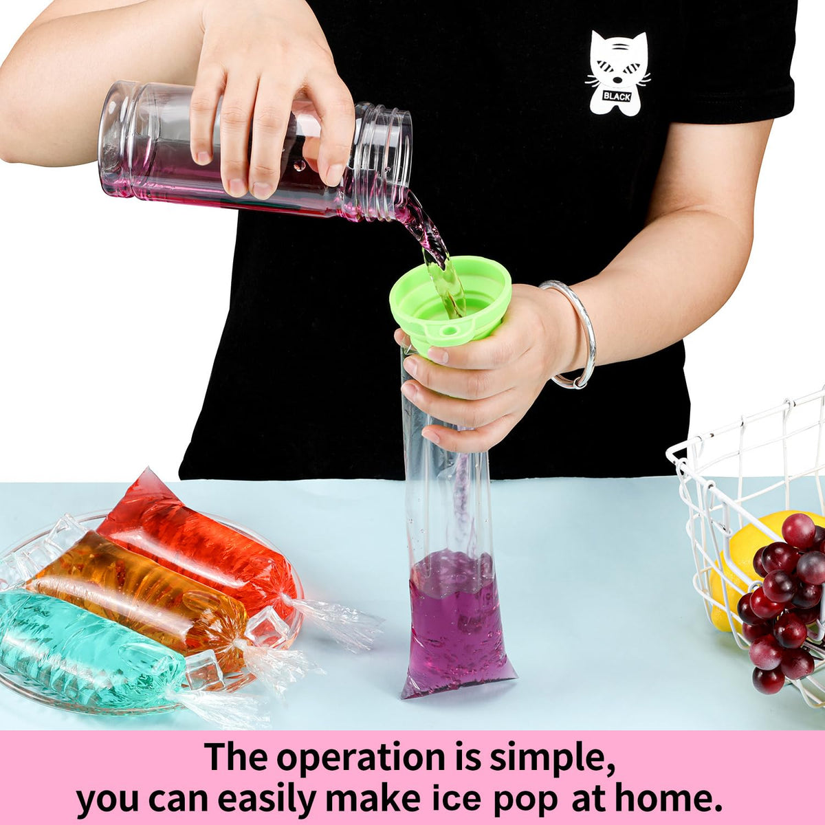 Boao lolly bags show dimensions 25x7 cm for standard servings