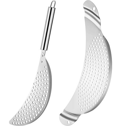 Boao Moon pot strainer with recessed handle for easy tilting